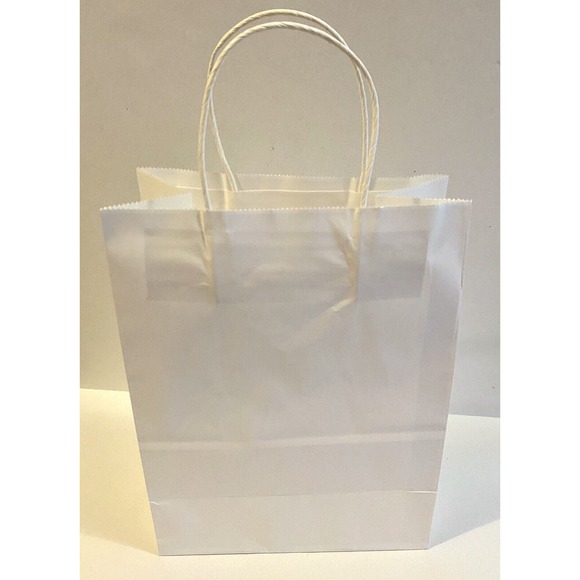 BagDream Paper Gift Bags with Handles ~ 8x4.25x10.5 ~ White ~ 18 Count - Picture 10 of 12